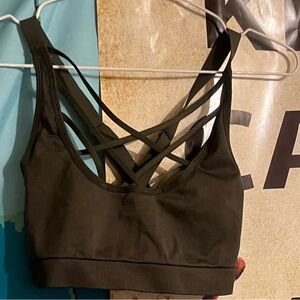 Strappy Black Sports Bra